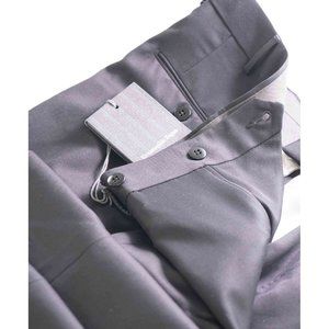 $695 ERMENEGILDO ZEGNA - NWT - Wool "MICBLK" Flat Front Dress Pants- 32W (48EU)